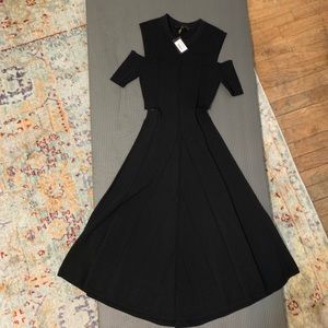 Black cutout Maje knit dress